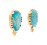 18k Gold and Turquoise Earrings
