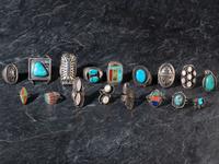 An Assortment of Navajo and Hopi Silver Rings