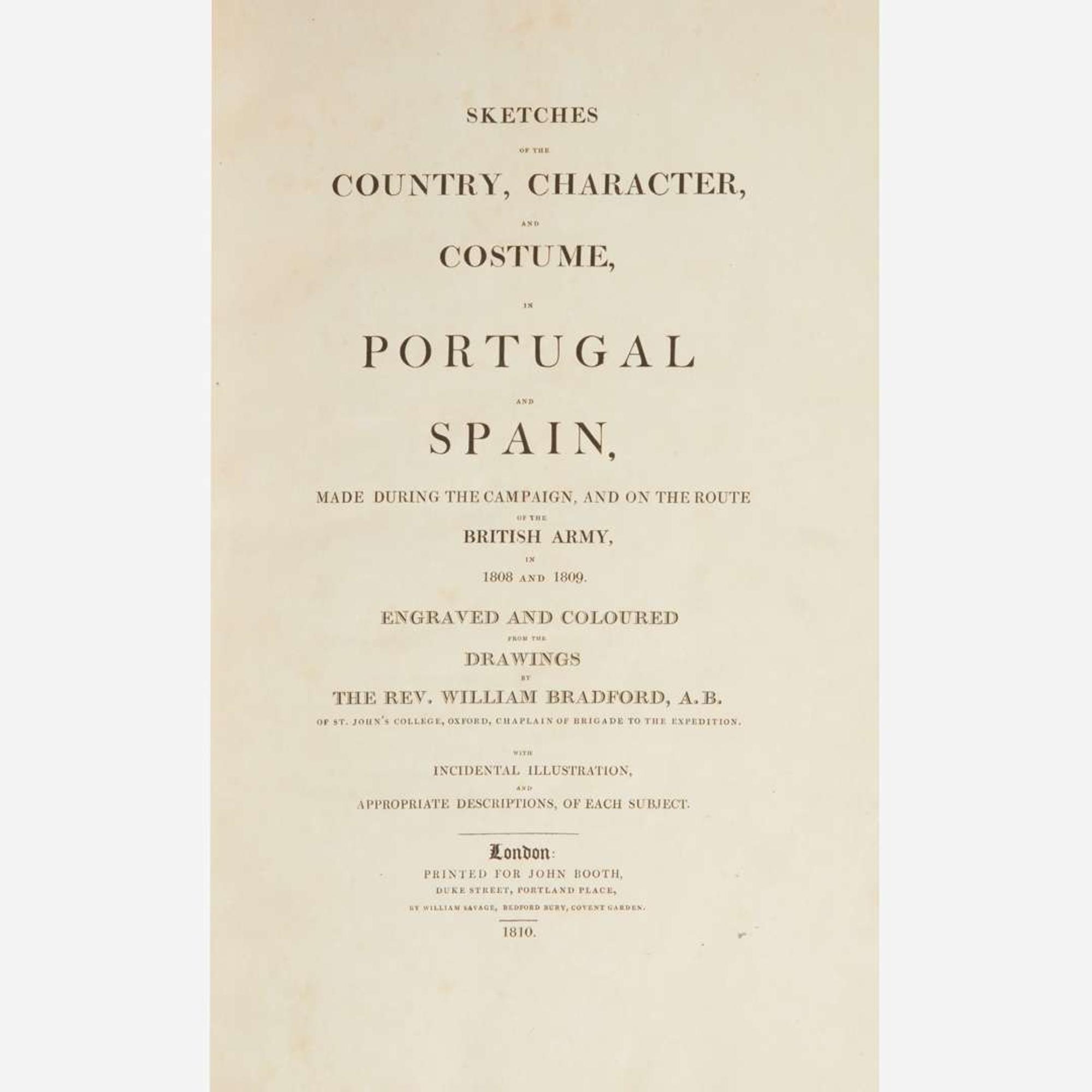 [Travel & Exploration] [Portugal and Spain] Bradford, Rev. William Sketches of the Country, Character, and Costume, in Portugal and Spain...