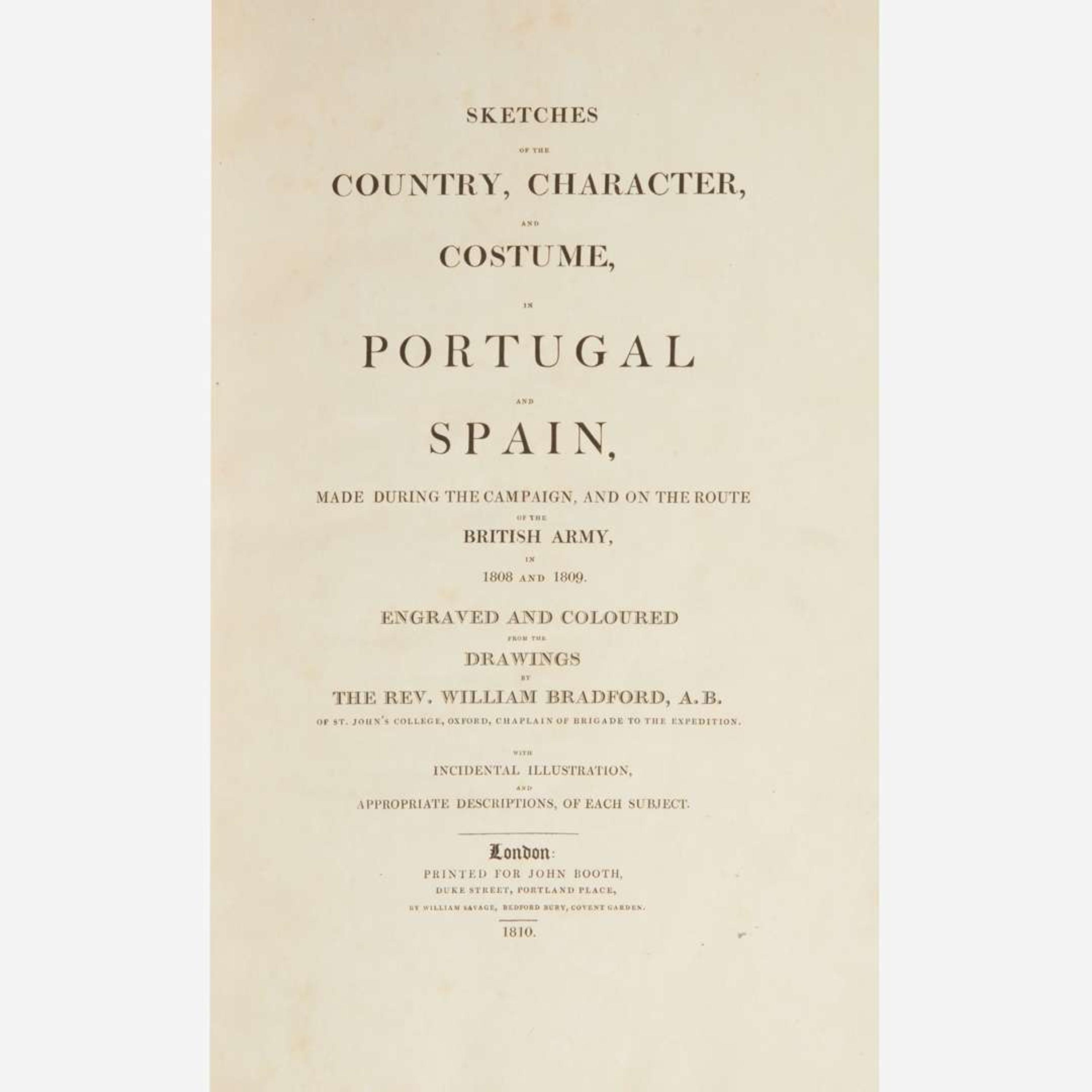 [Travel & Exploration] [Portugal and Spain] Bradford, Rev. William Sketches of the Country, Character, and Costume, in Portugal and Spain...