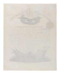 LINCOLN, Abraham (1809-1865). Partially engraved document signed ("Abraham Lincoln"), as President, City of Washington, 26 July 1862, countersigned by Edwin STANTON (1814-1869), as Secretary of War.