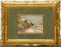 A Pietra Dura Plaque Height of plaque 3 3/4 x width 5 1/4 inches. — 19TH CENTURY