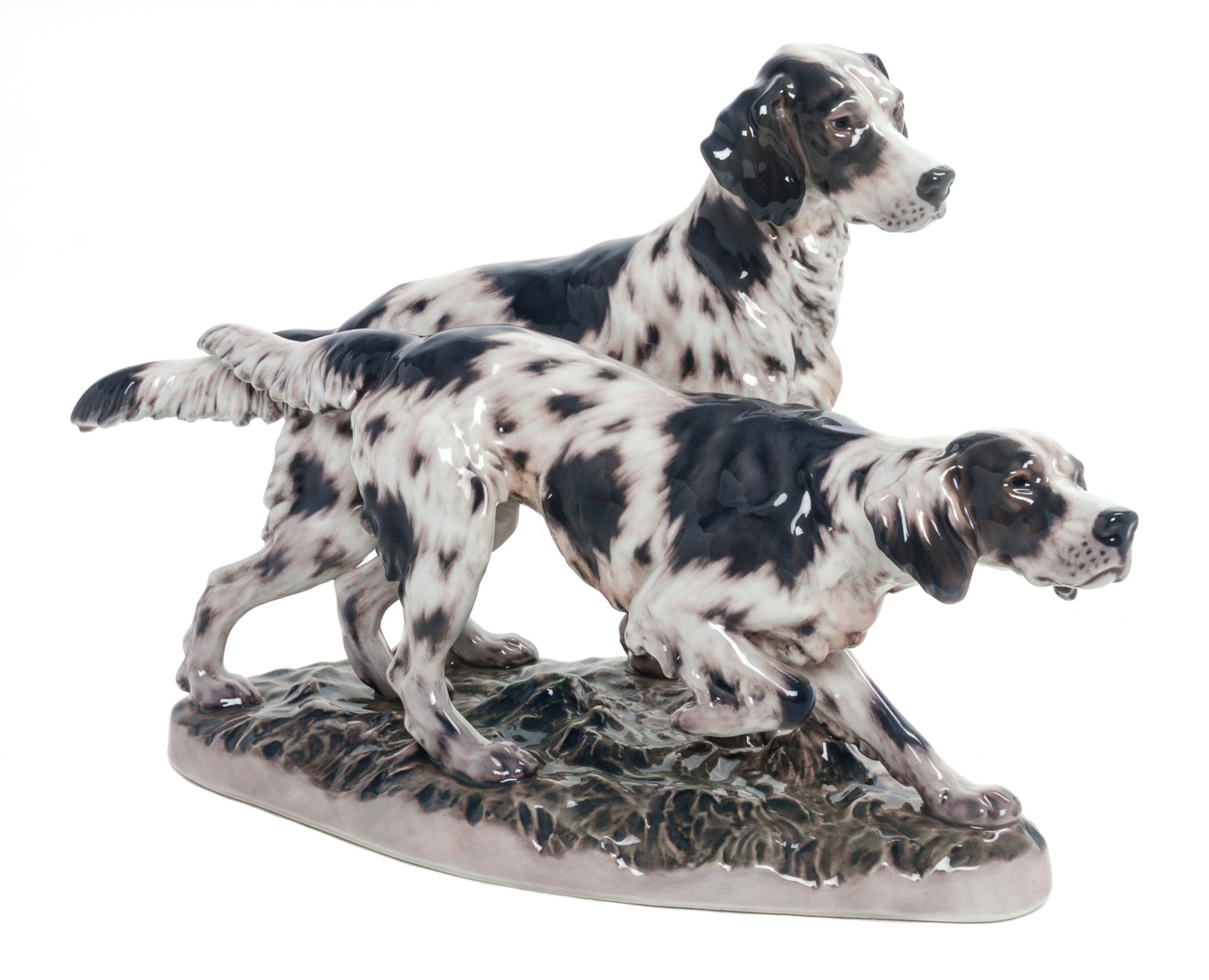 Two Dahl Jensen Copenhagen Porcelain Figural Groups Width of wider 15 1/2 inches. — 20TH CENTURY