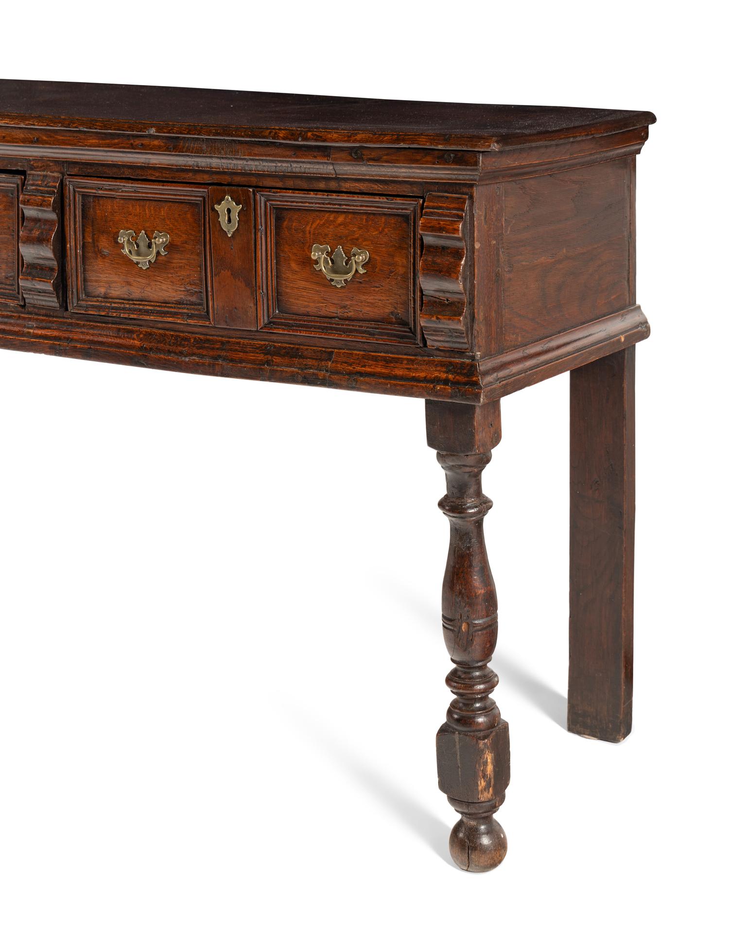A Charles II Oak Sideboard