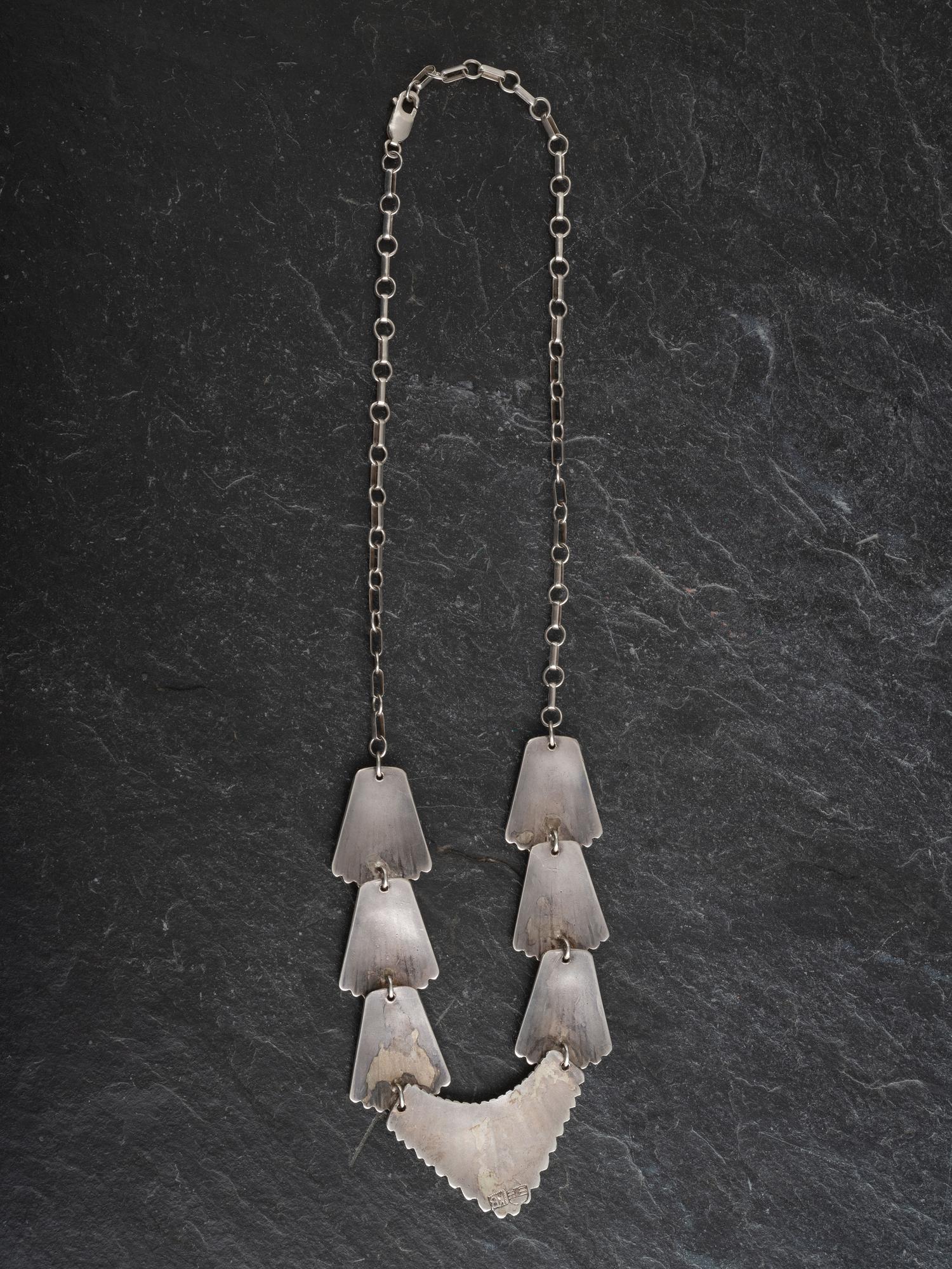 Sterling Silver Necklace, Cuff Bracelet, and Ring