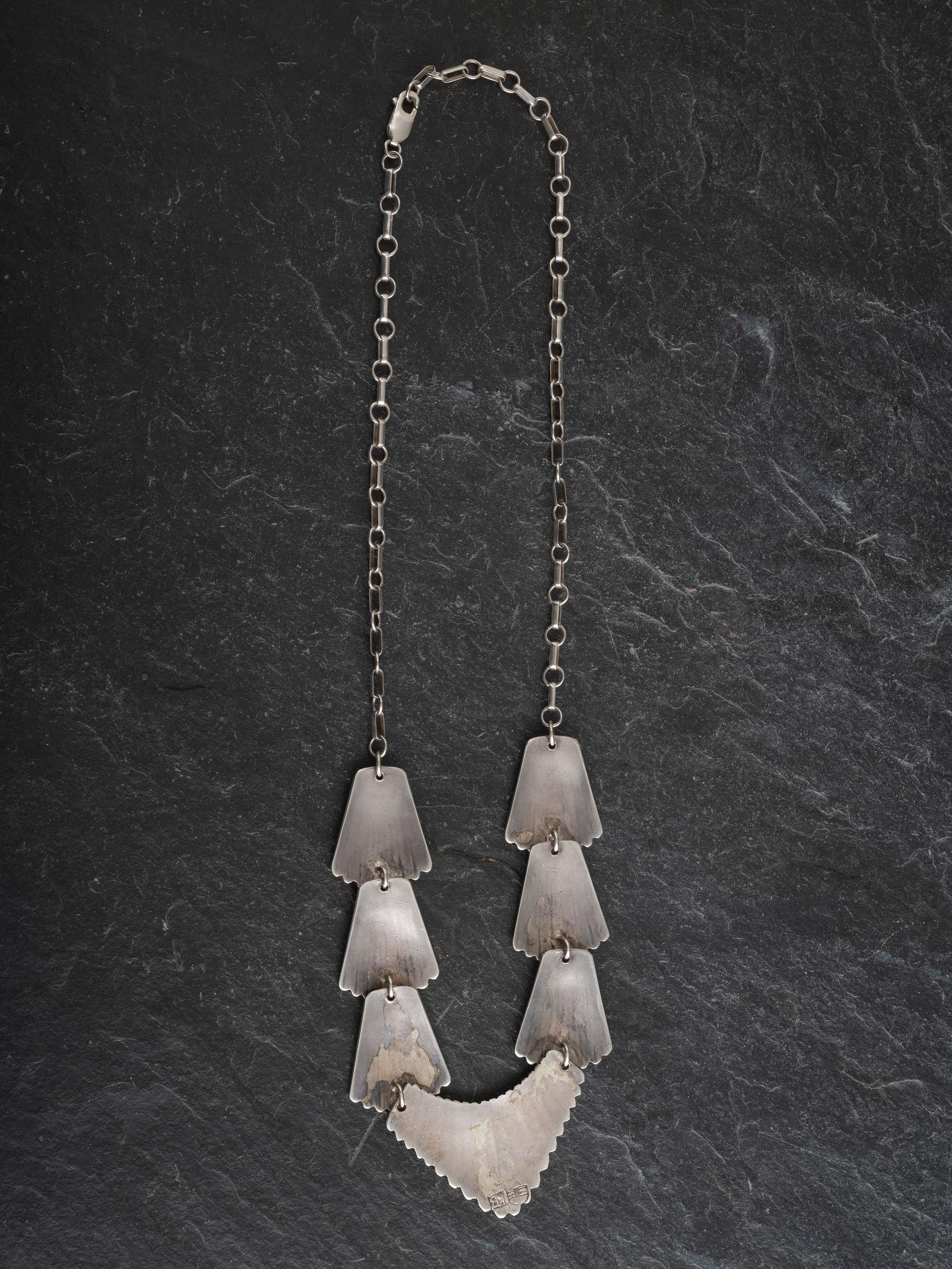 Sterling Silver Necklace, Cuff Bracelet, and Ring