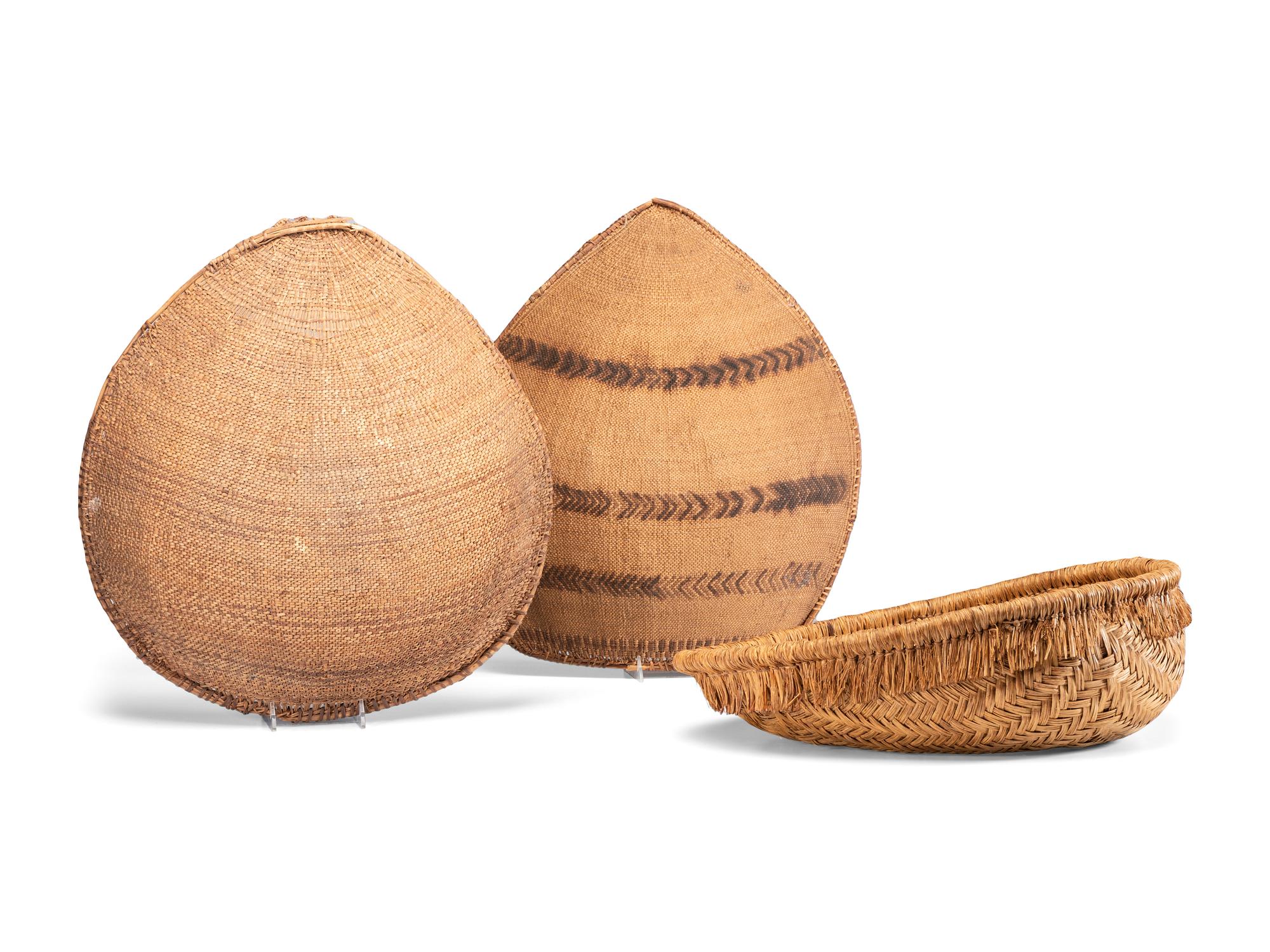 Hopi and Paiute Winnowing Baskets
