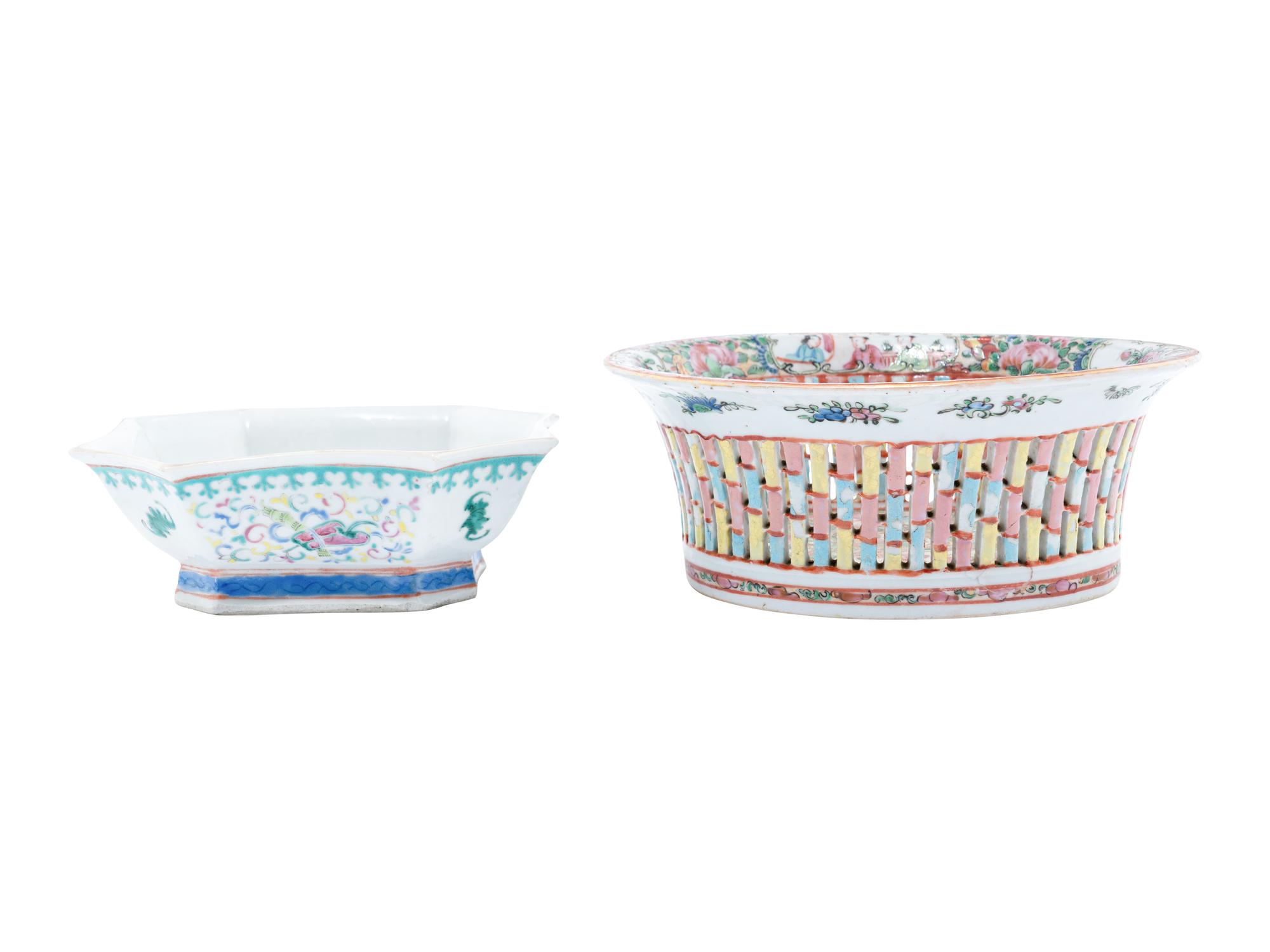 Two Chinese Export Famille Rose Porcelain Articles