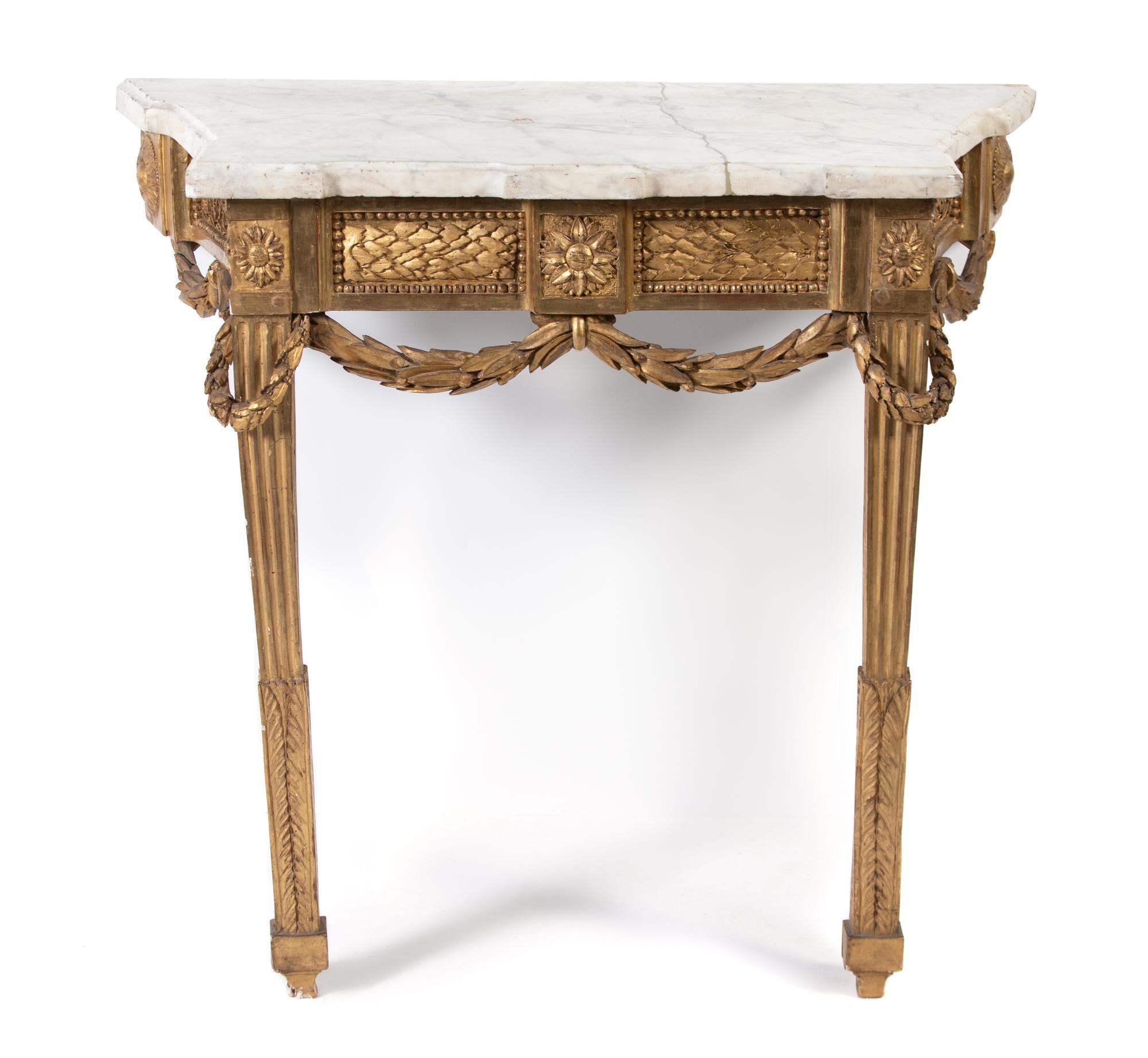 A Louis XVI Giltwood Console d'Applique