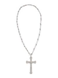 ANTIQUE, DIAMOND CROSS PENDANT/NECKLACE