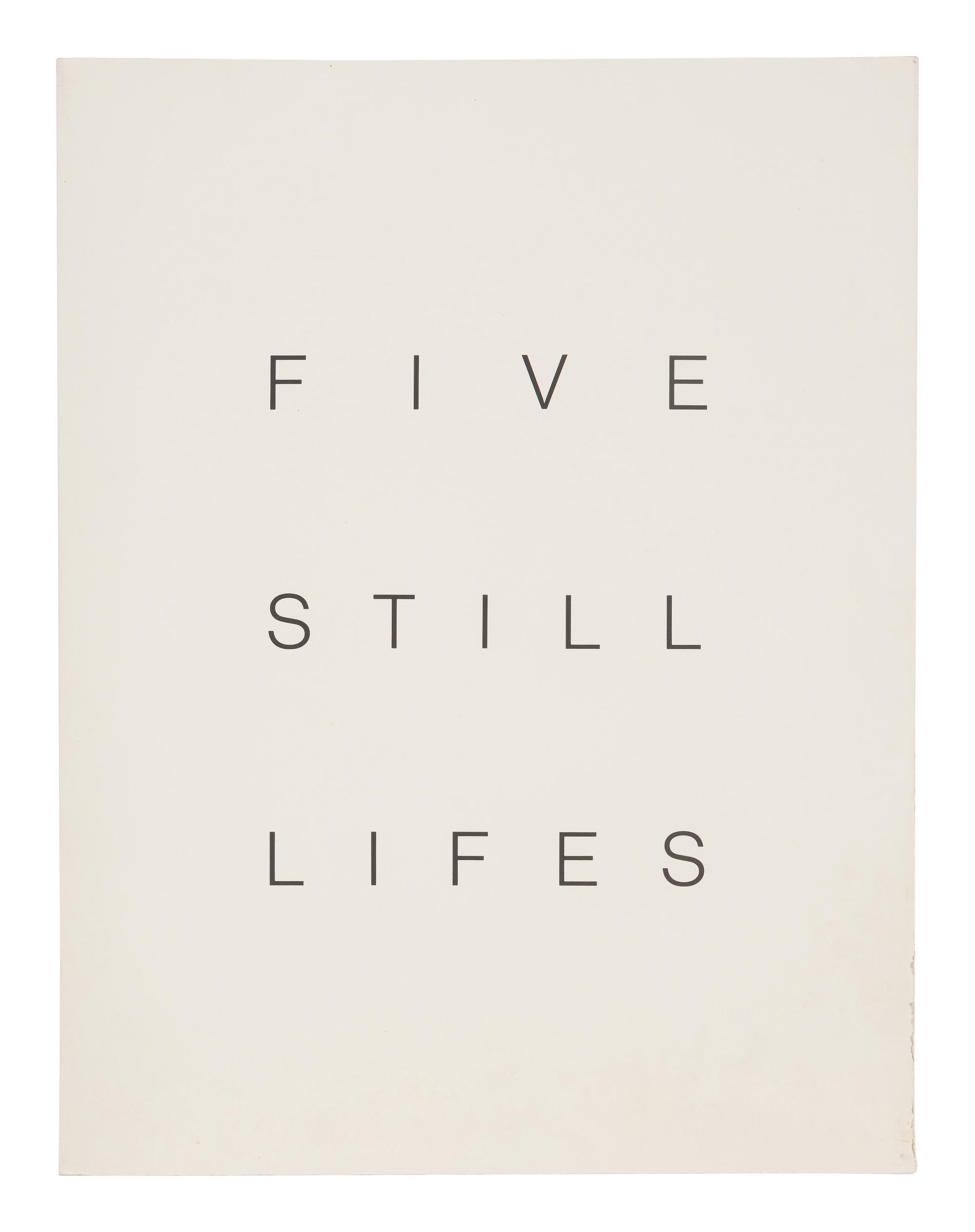 Five Still Lifes (portfolio of five prints with clamshell box)