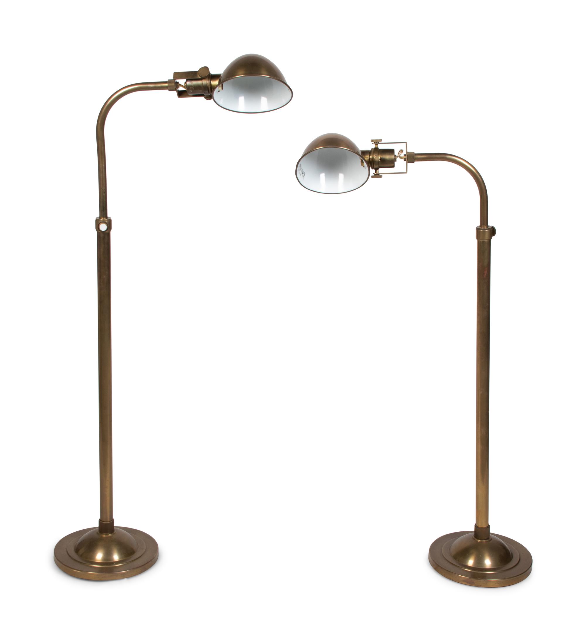 A Pair of Brass Floor Lamps
