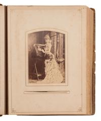 [THEATER]. Photo album containing portraits of stage performers, incl. Edwin Booth.
