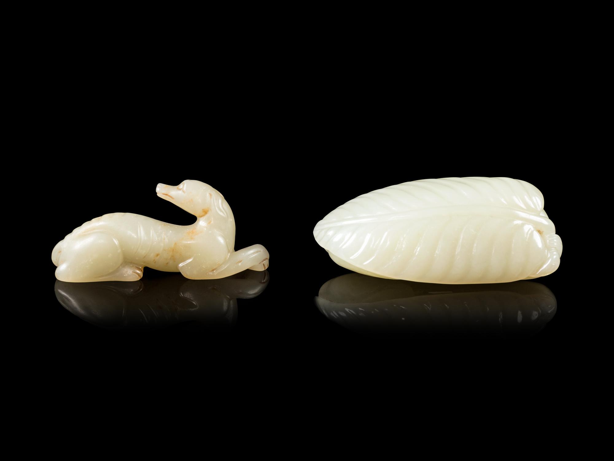 Two Celadon Jade Carvings