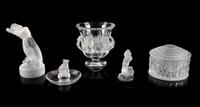 A Group of Frosted Glass Articles