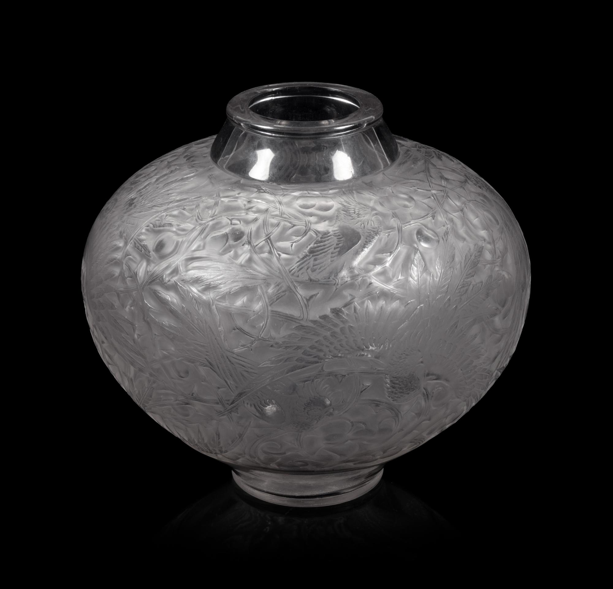 A Lalique Aras Vase