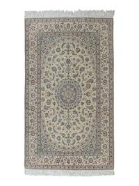 A Nain Silk and Wool Blend Rug