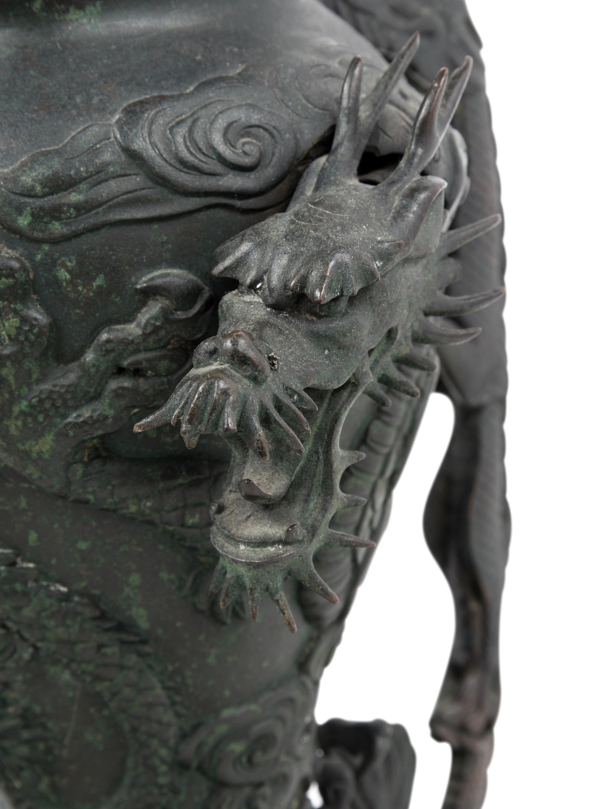A Japanese Bronze Urn
