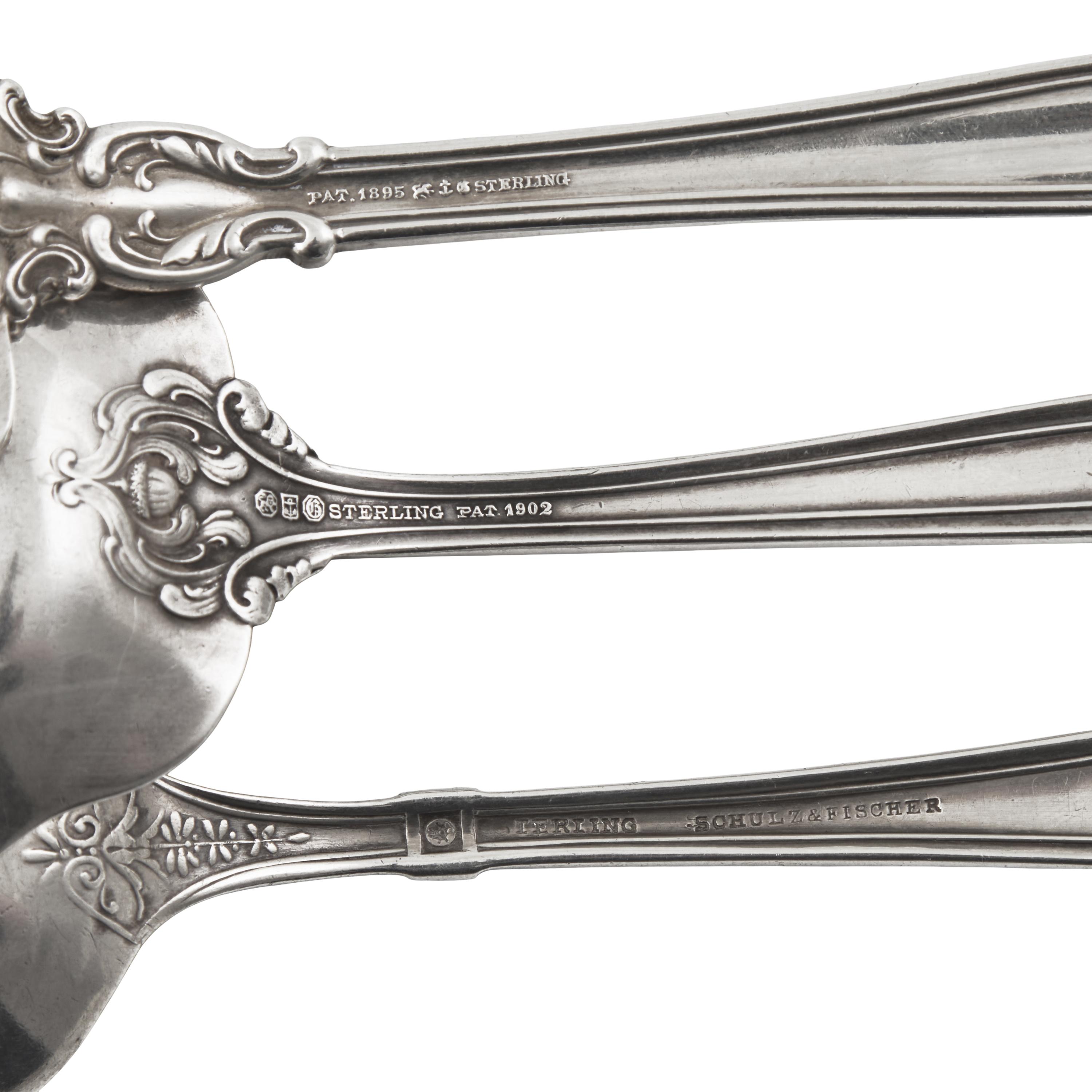 A Group of Four American Silver Flatware Serving Articles