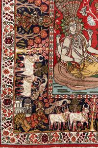 A Lahore Pictorial Wool Rug