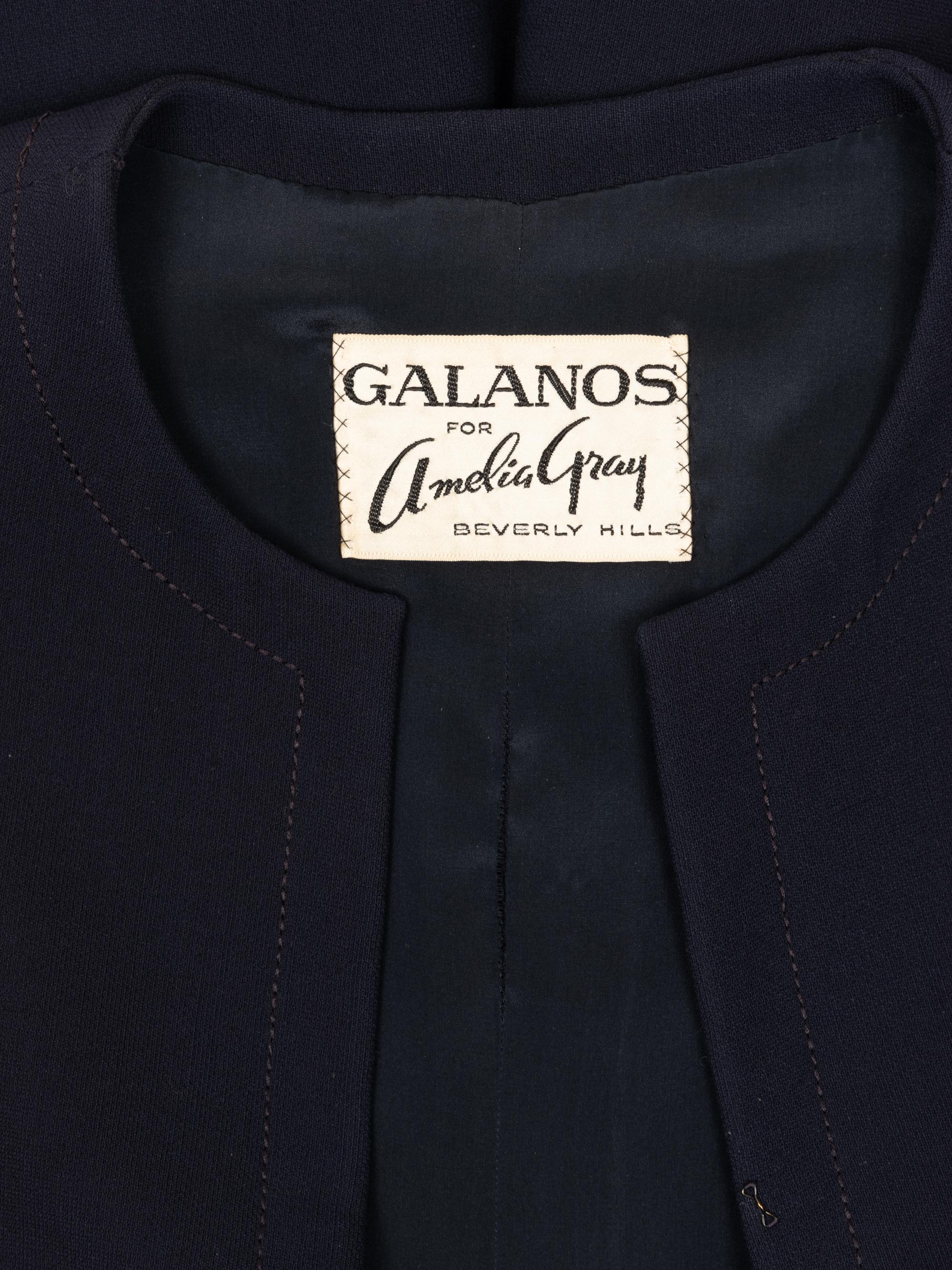 Galanos Wool Crepe Coat, 1960s