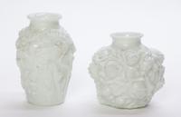 Two Glass Vases Height of taller 7 1/2 inches. — POSSIBLY CZECH, EARLY 20TH CENTURY