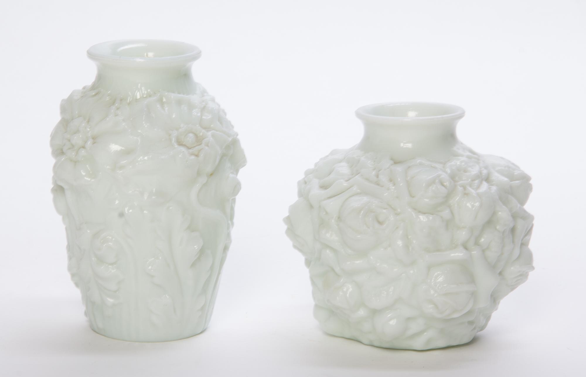 Two Glass Vases Height of taller 7 1/2 inches. — POSSIBLY CZECH, EARLY 20TH CENTURY