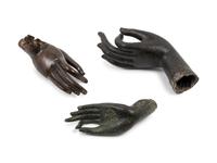 Three Southeast Asian Bronze Hand Fragments