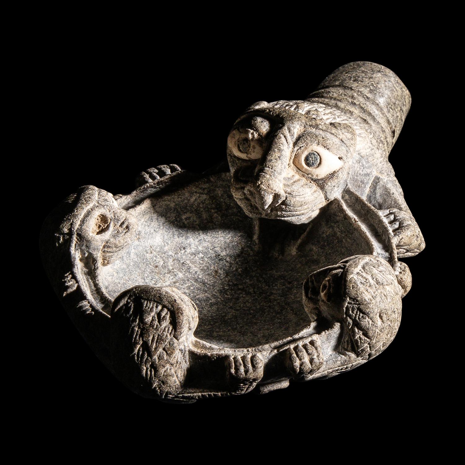 A Syro-Hittite Steatite Libation Bowl
