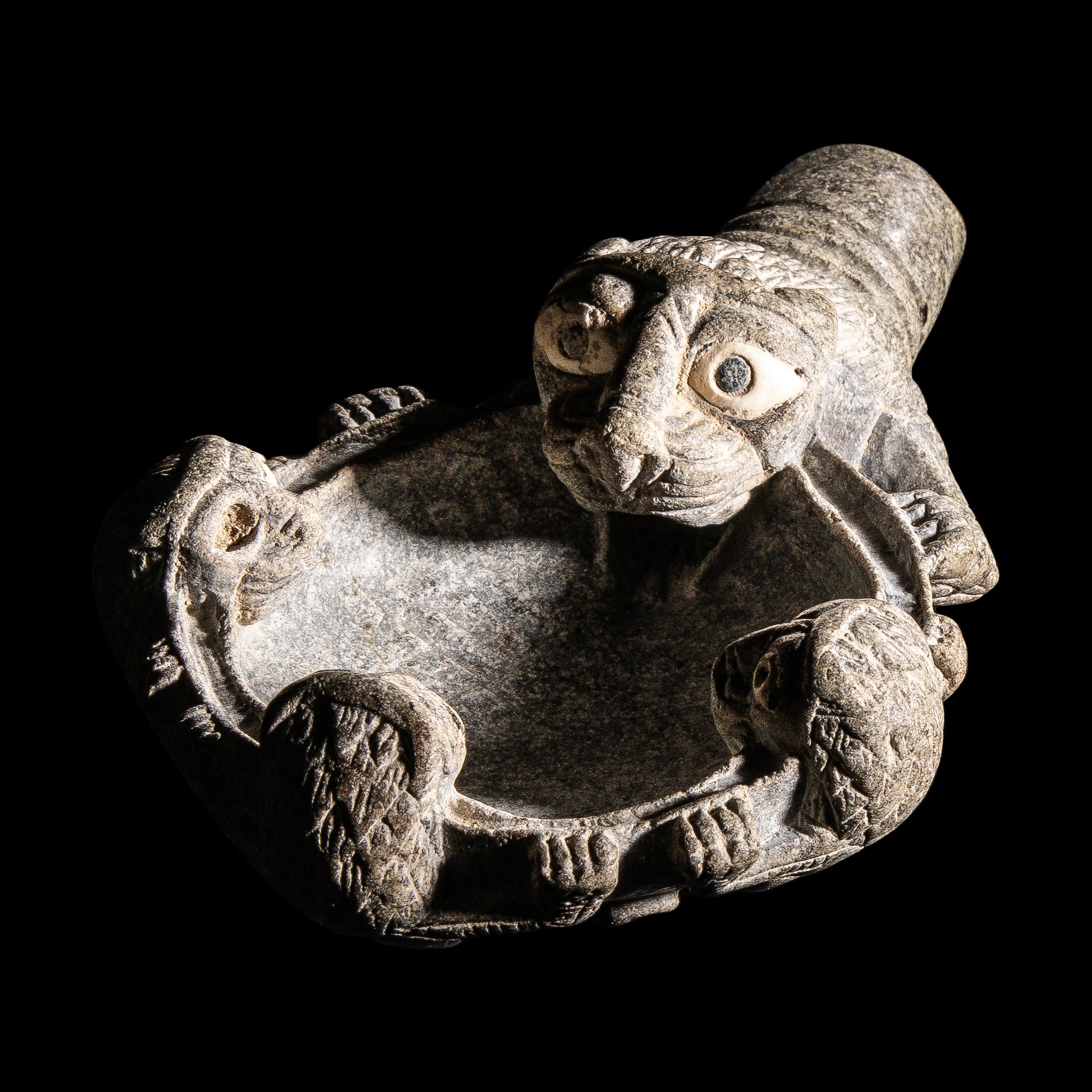A Syro-Hittite Steatite Libation Bowl