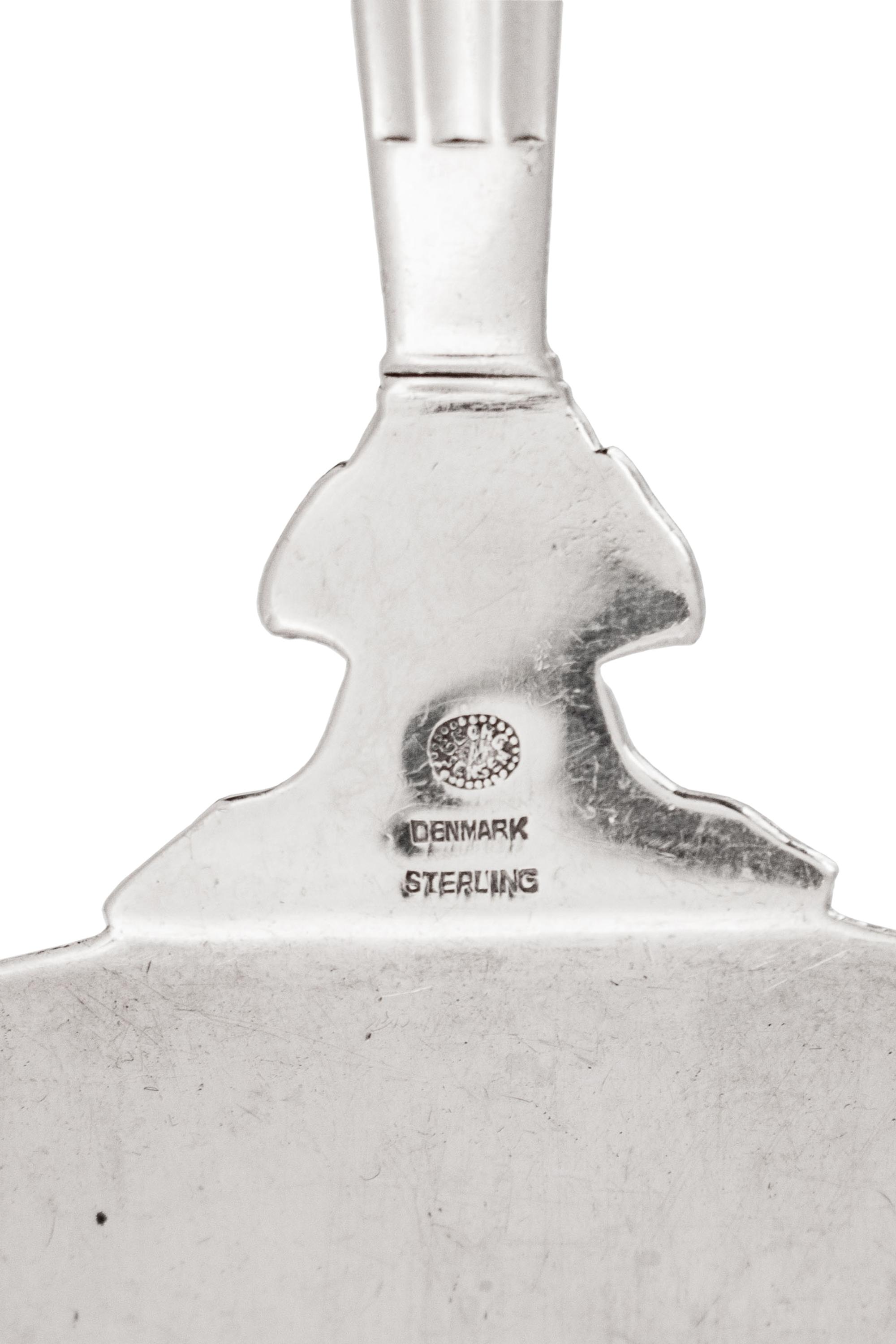 A Georg Jensen Silver Two-Piece Fish Serving Set