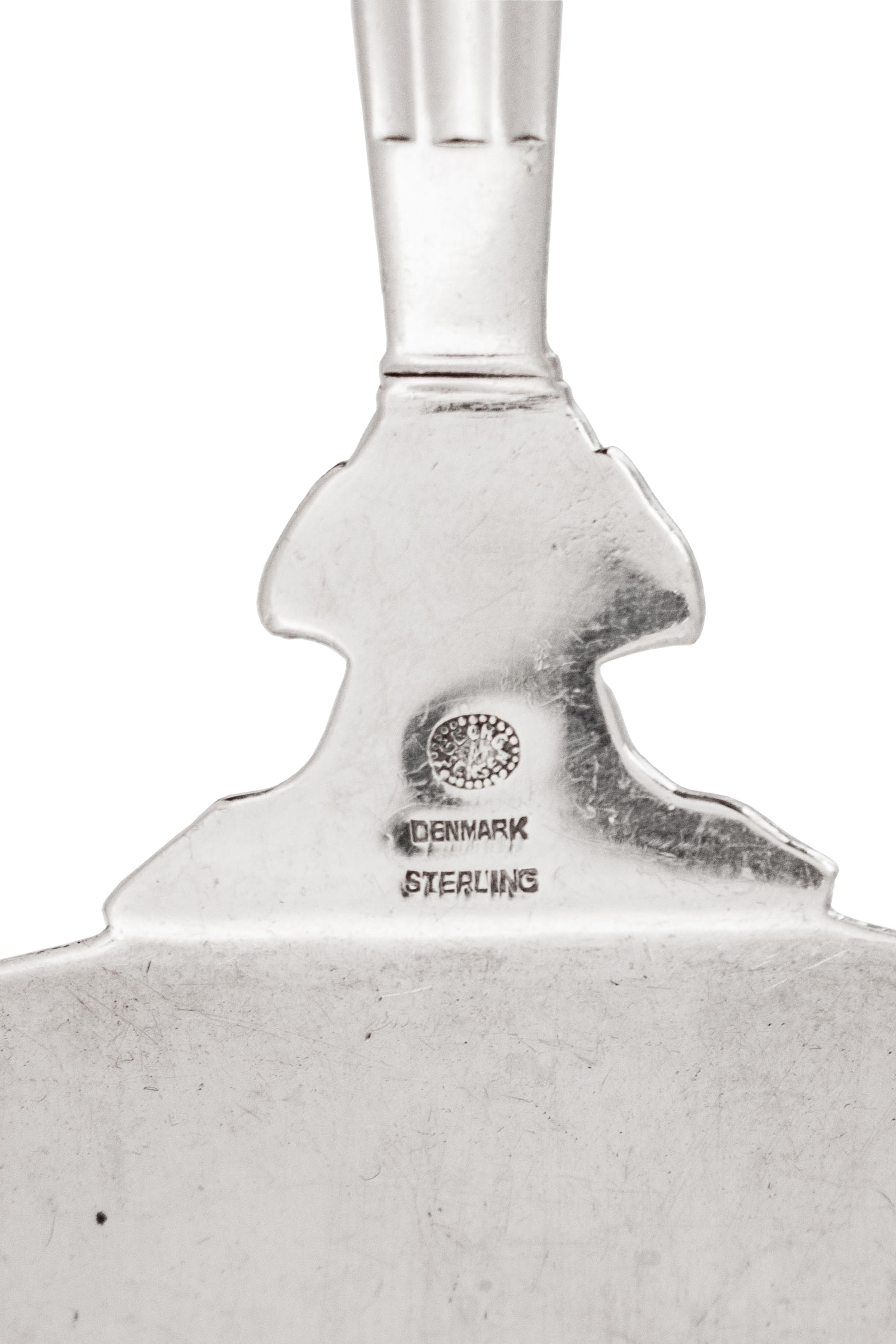 A Georg Jensen Silver Two-Piece Fish Serving Set