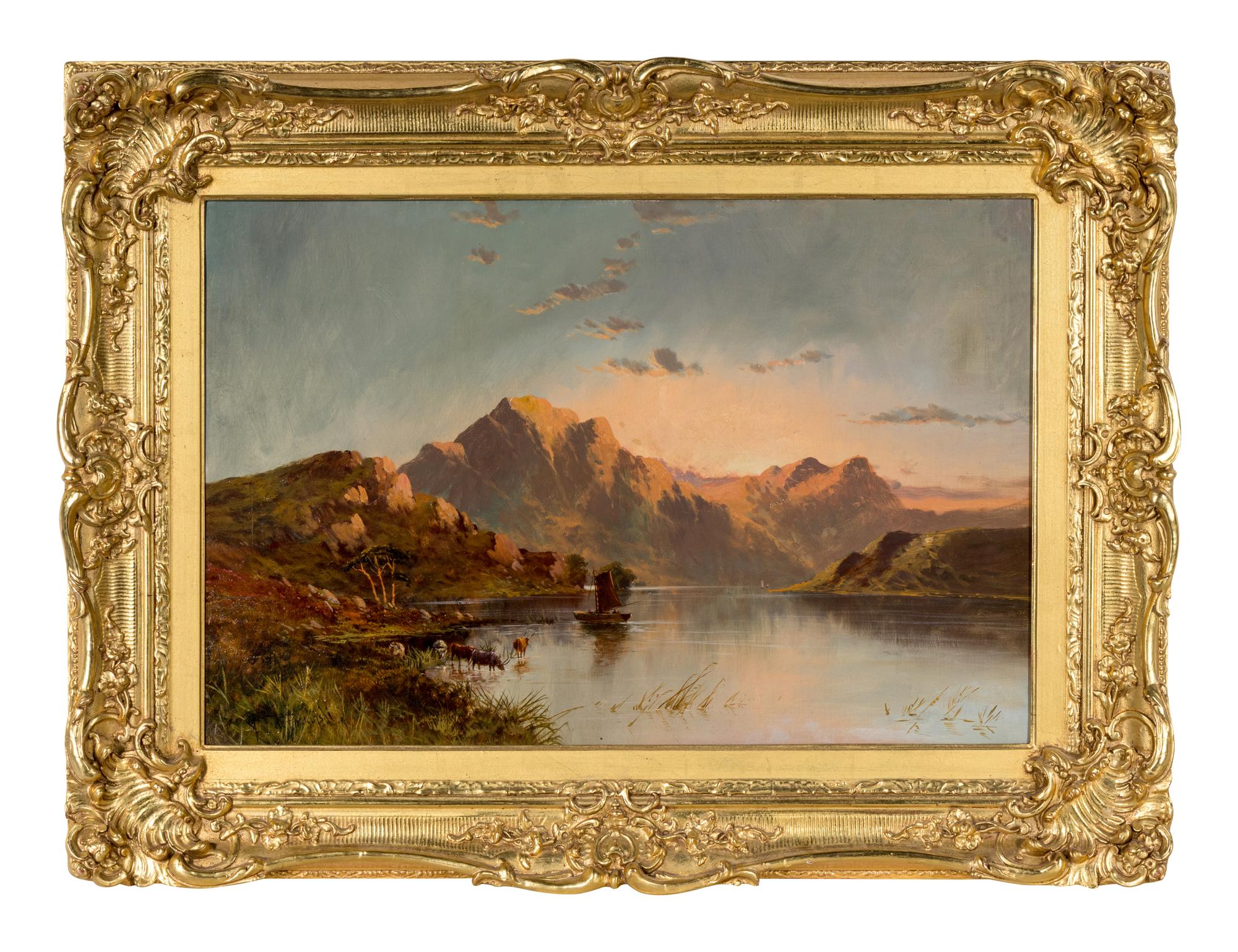 A Summer Sunset over a Scottish Loch