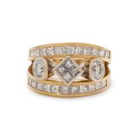 YELLOW GOLD AND DIAMOND RING