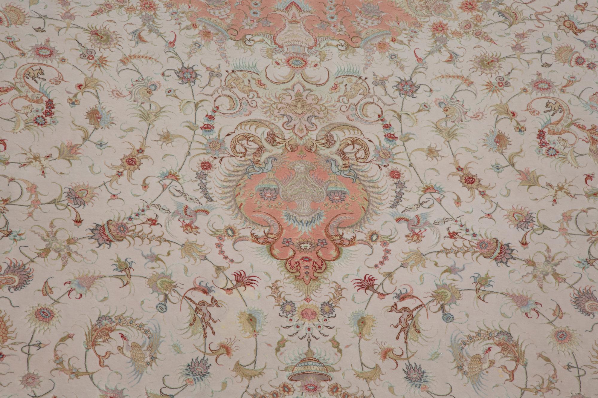 A Chinese Wool and Silk Rug of Persian Design — 20TH CENTURY