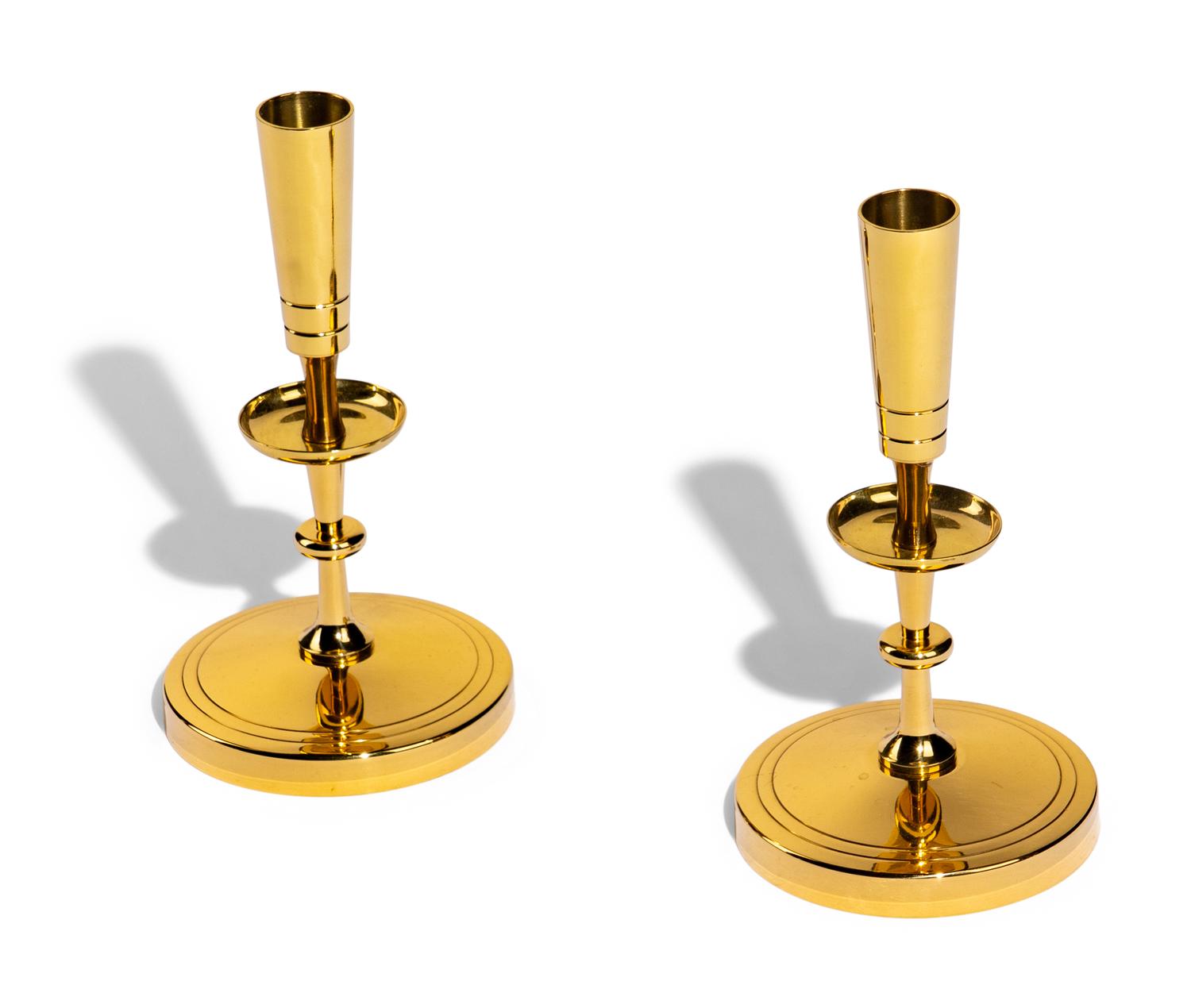 Pair of Brass Candle Holders, c. 1950