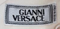 A Gianni Versace Cream Rayon and Silk Bead Embellished Men's Shirt, Size 50.