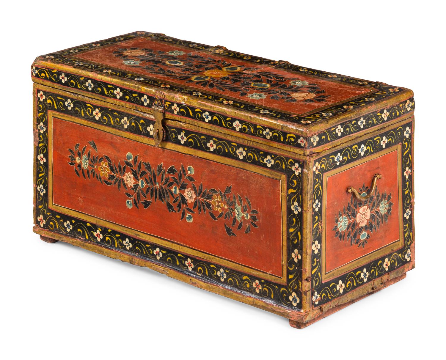 An Indian Painted Trunk