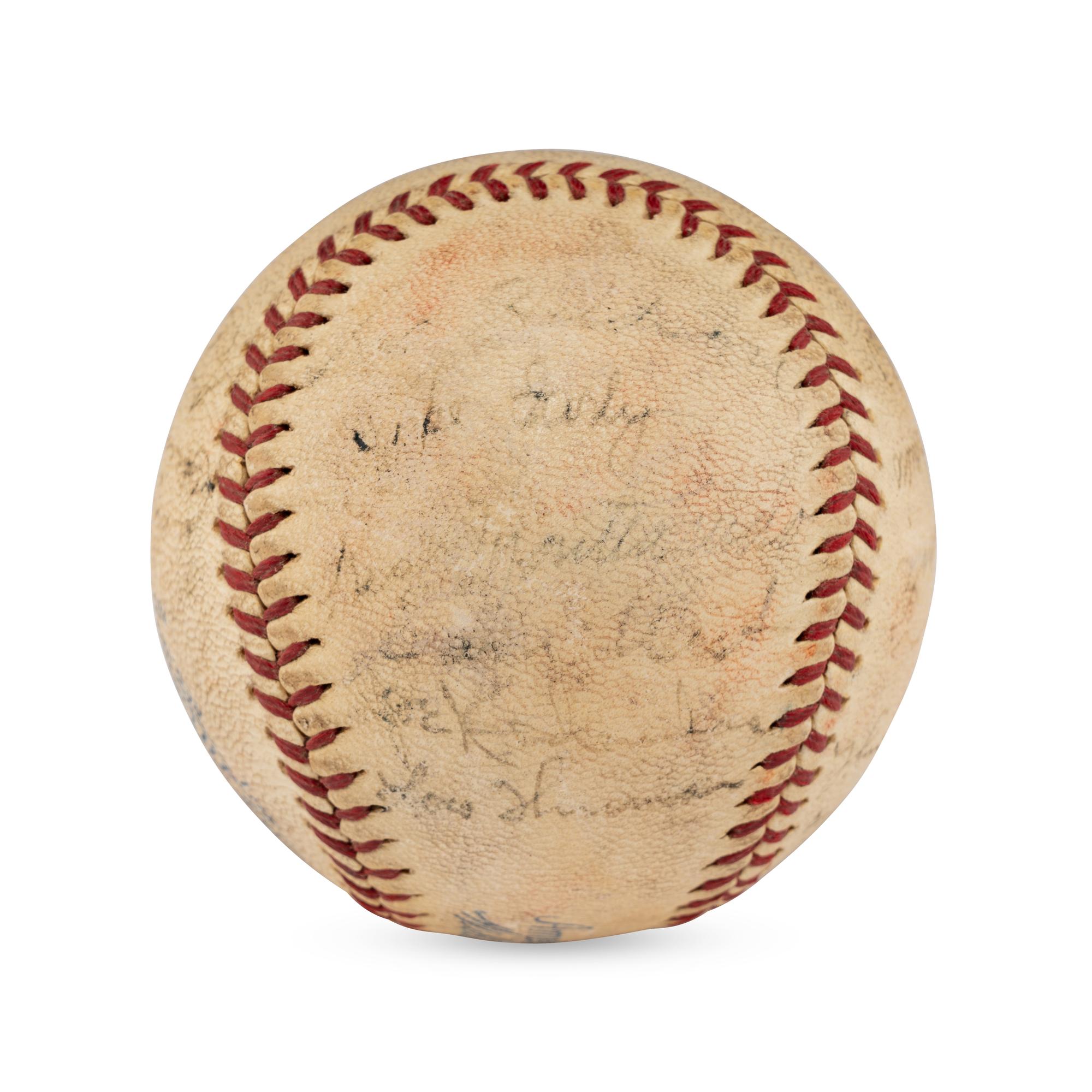 A 1940 Washington Senators Team Signed Autograph Baseball