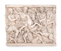 An Italian Marble Relief of a Battle Scene