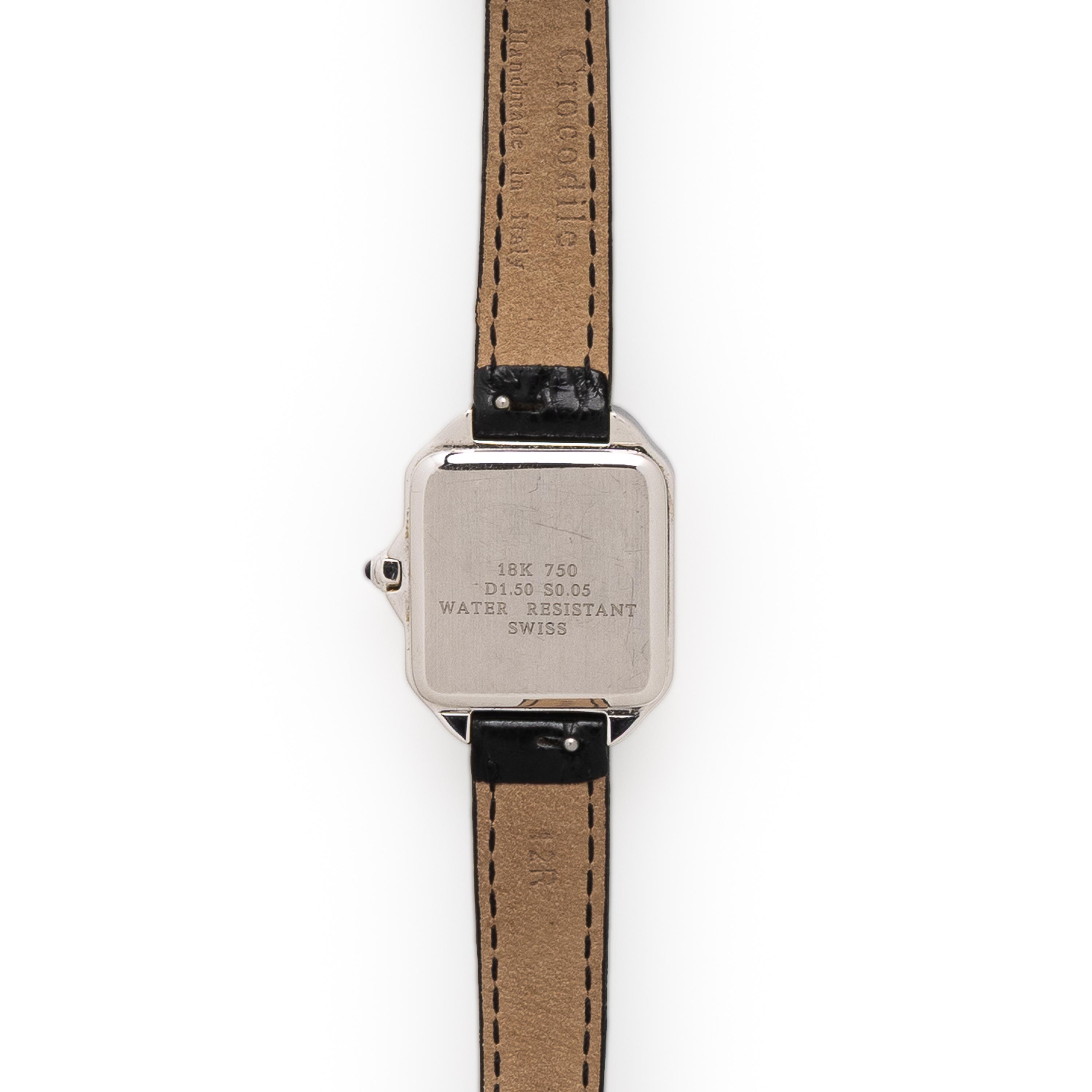 18K White Gold and Pavé Diamond Watch