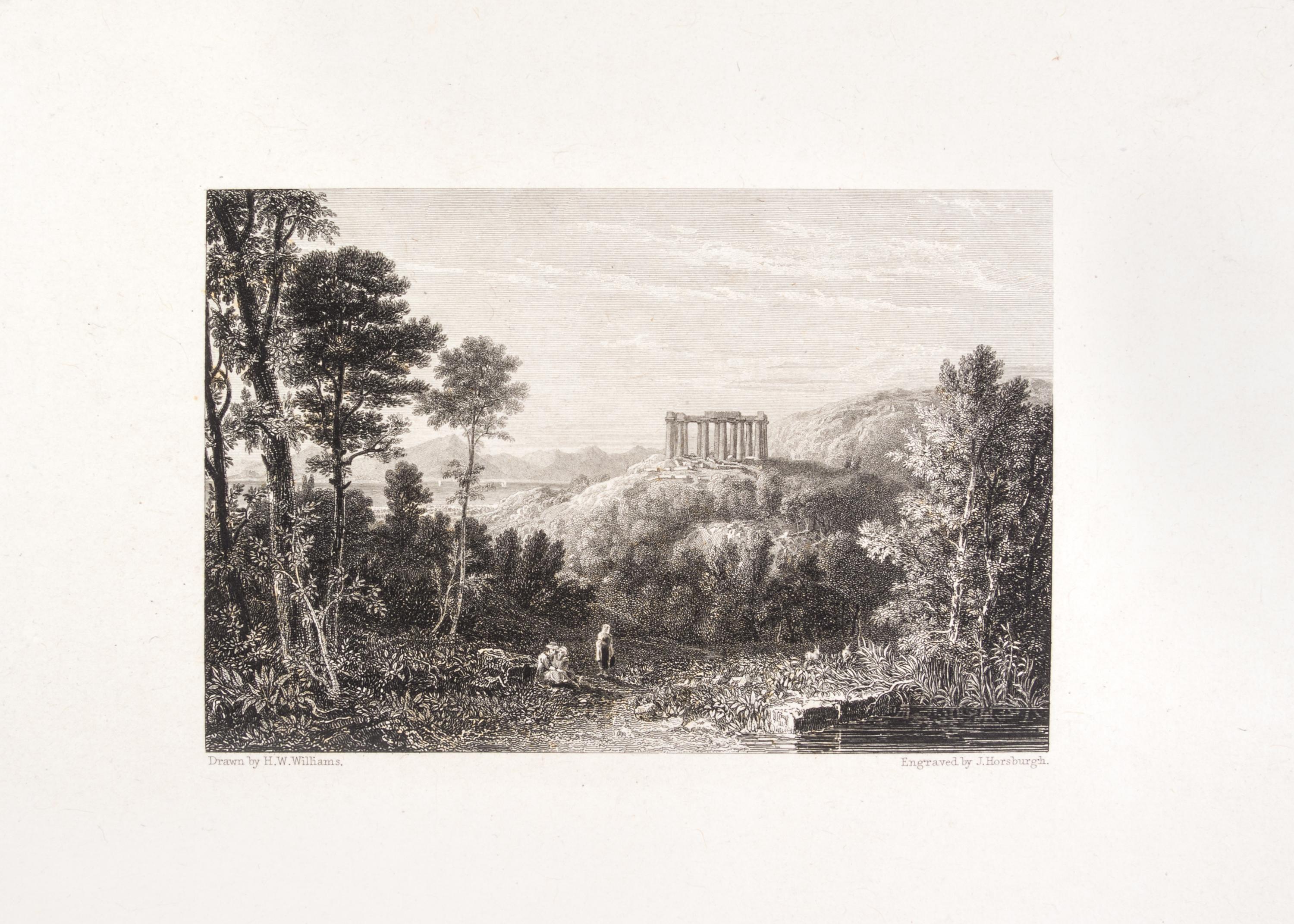 (GREECE) WILLIAMS, HUGH W. Select Views in Greece. London, 1829. 2 vols. in one. First ed. in book form.