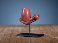Western Great Lakes Catlinite Pipe Bowl, Eagle Talons