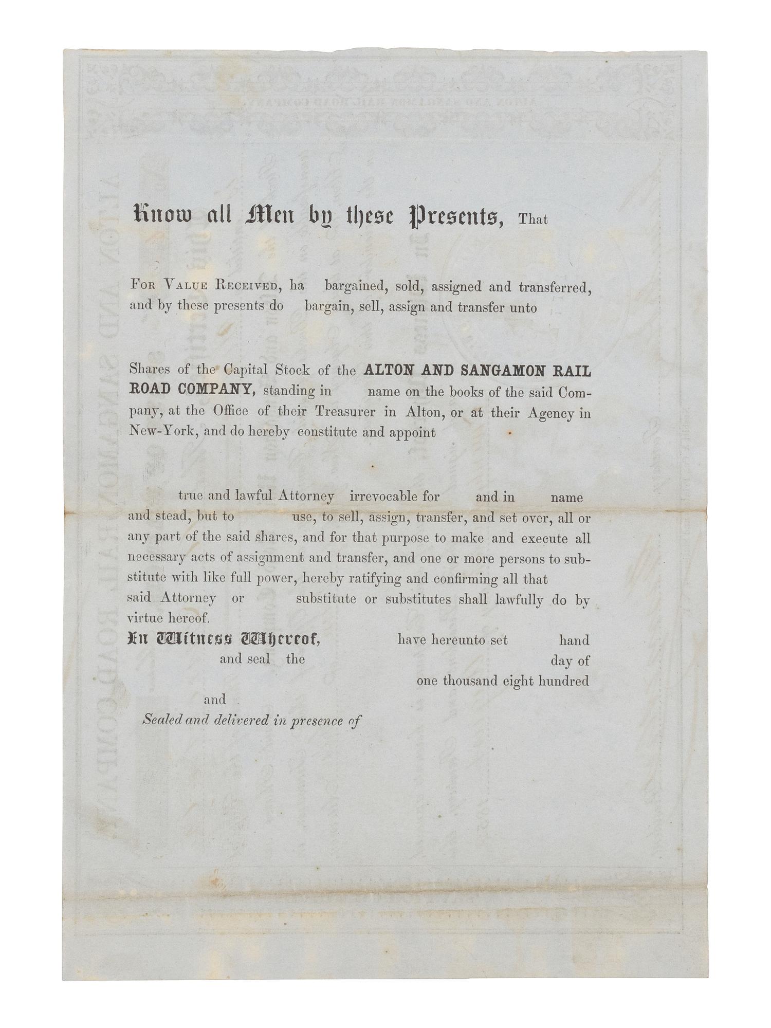 [Presidential] Lincoln, Abraham. Partially-printed Document