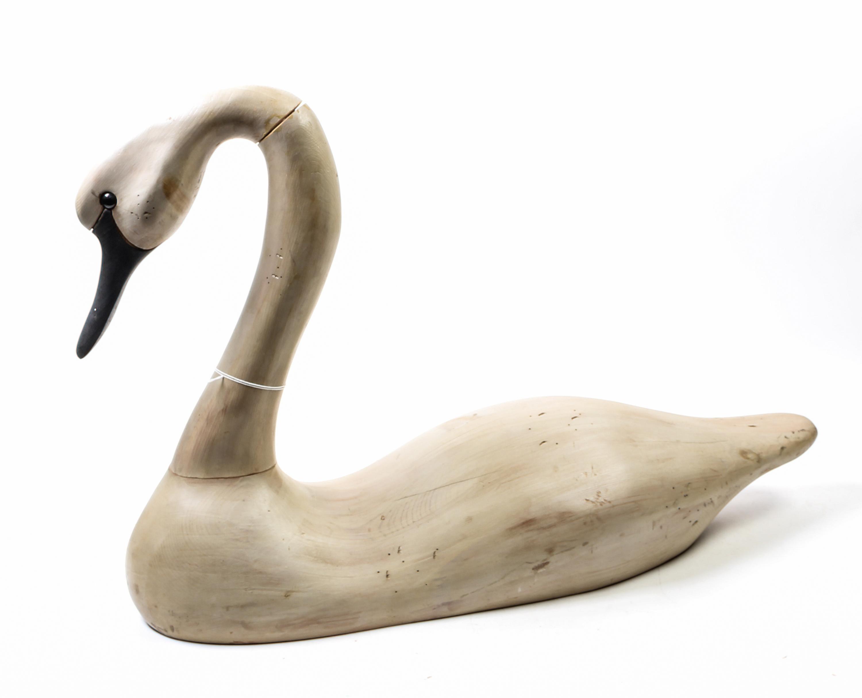 A Painted Wood Decoy Width 30 1/2 inches. — 20TH CENTURY