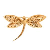 YELLOW SAPPHIRE AND DIAMOND DRAGONFLY BROOCH