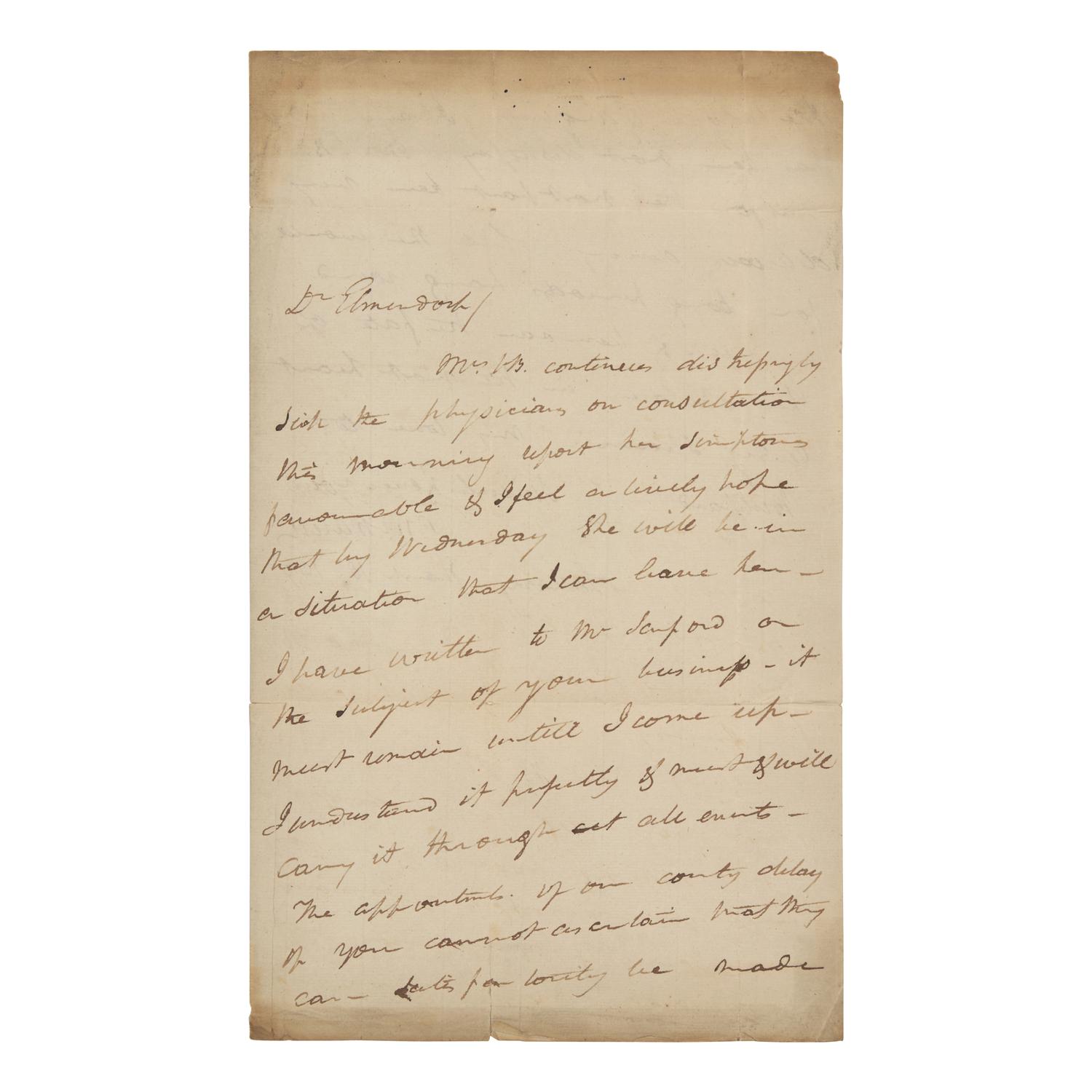 [Presidential] Van Buren, Martin. Autograph Letter, signed.
