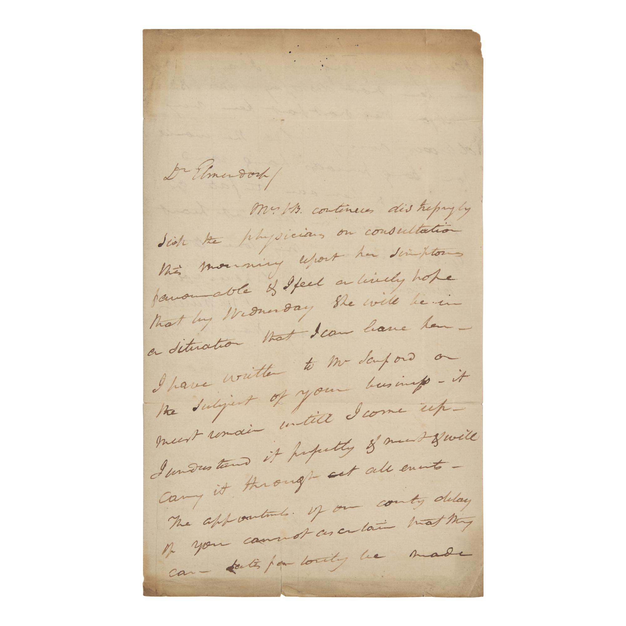 [Presidential] Van Buren, Martin. Autograph Letter, signed.