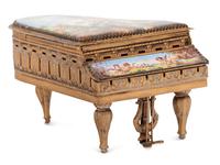 A Viennese Enameled Miniature Piano