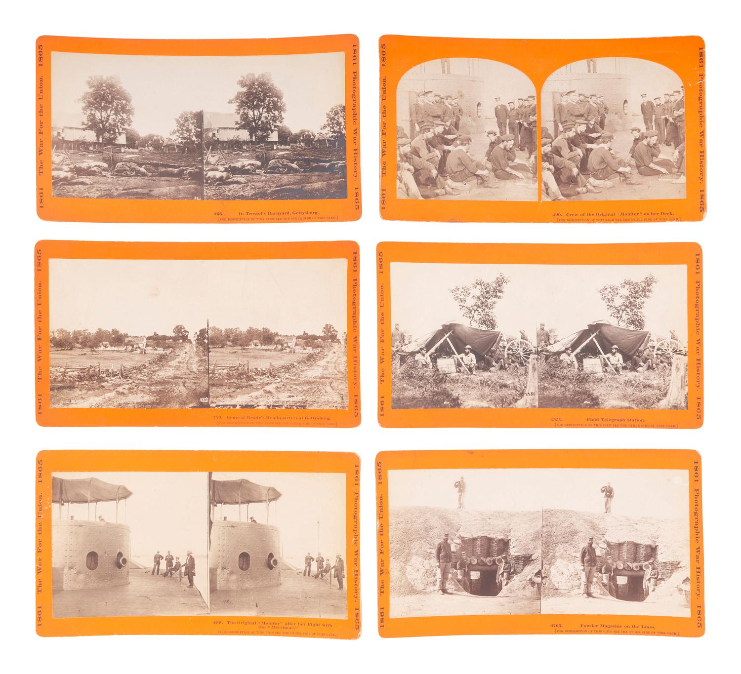 [CIVIL WAR]. A group of 23 stereoviews featuring significant locations and events throughout the war. Hartford, CT: Taylor & Huntington, ca 1890s.